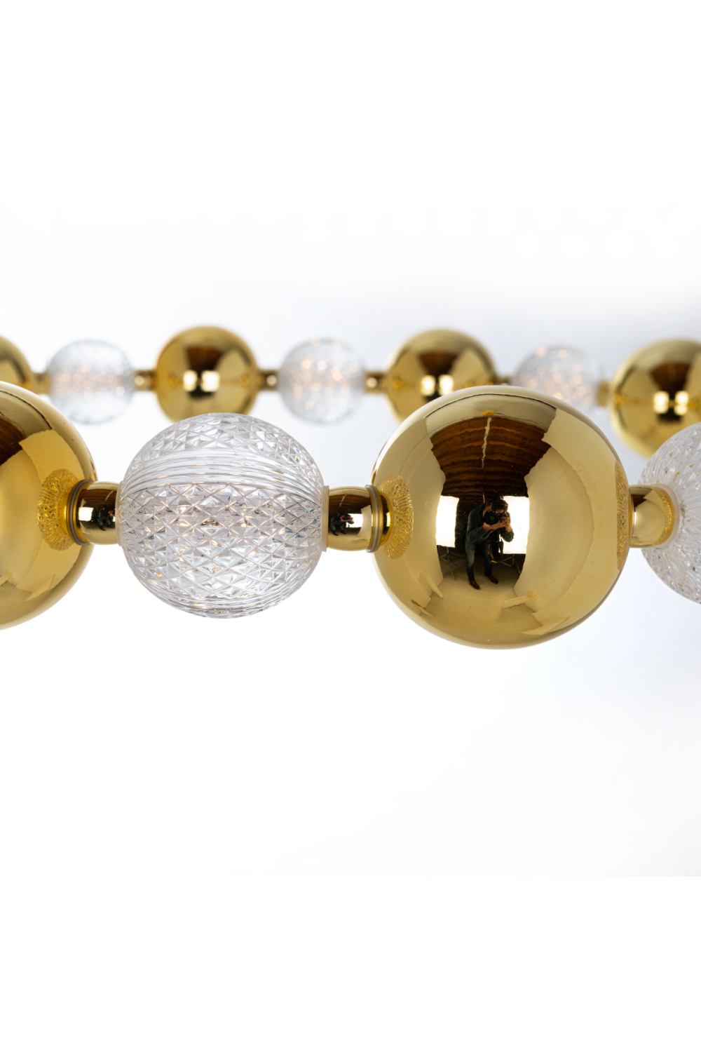 Connected Gold Spheres Hanging Lamp | OROA Chanda | OROA.com