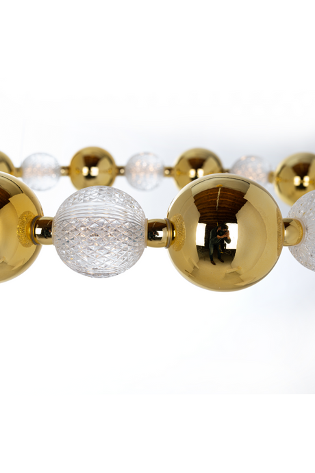Connected Gold Spheres Hanging Lamp | Richmond Interiors Chanda | OROA.com