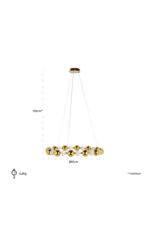 Connected Gold Spheres Hanging Lamp | Richmond Interiors Chanda | OROA.com