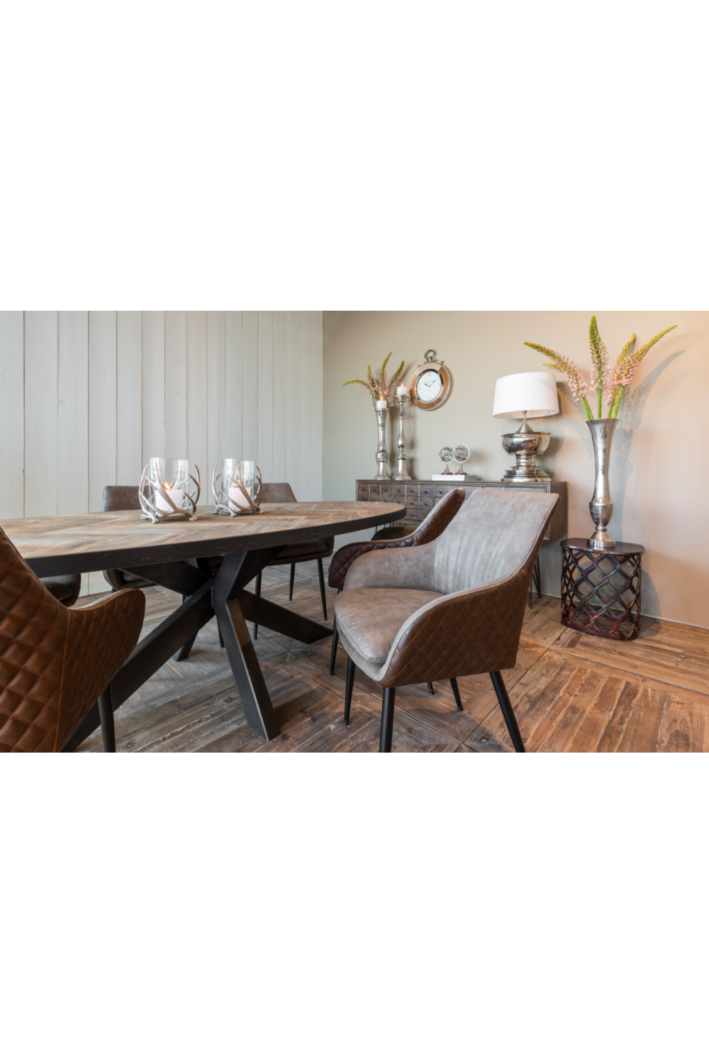 Brown Leather Dining Chair | OROA Chrissy | OROA.com