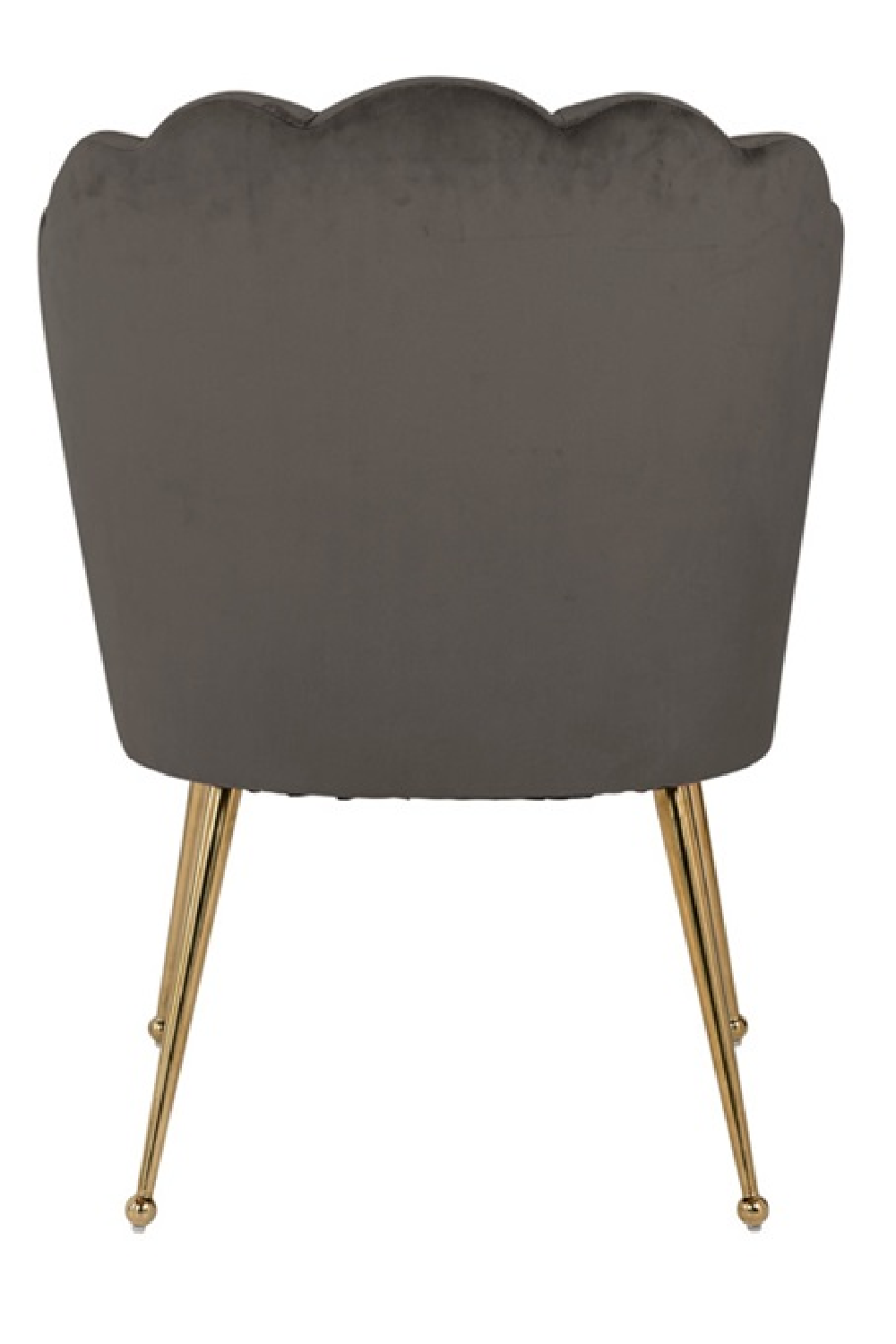 Scalloped Stone Velvet Gold Leg Chair | OROA | OROA