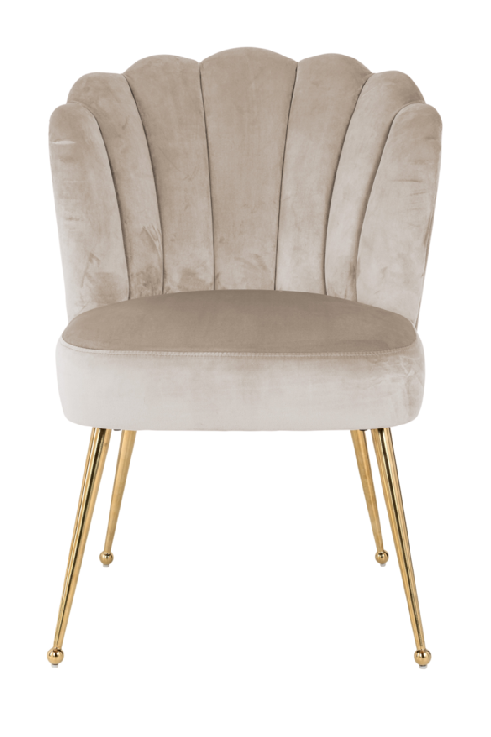 Scalloped Khaki Velvet Chair | OROA Pippa | OROA