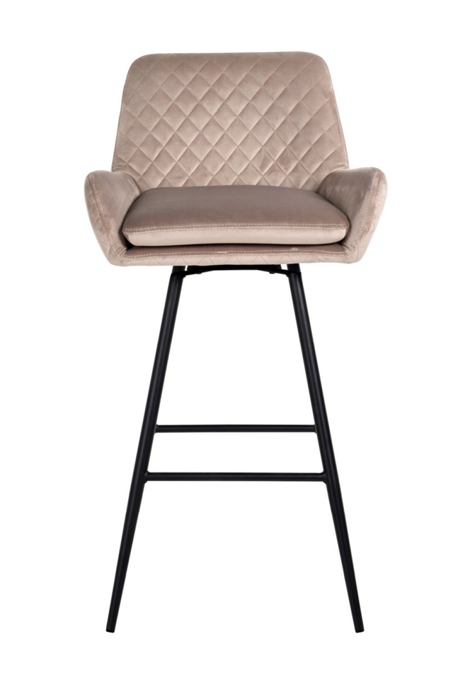 Stone Velvet Bar Stool | Richmond Interiors Indigo | OROA.com