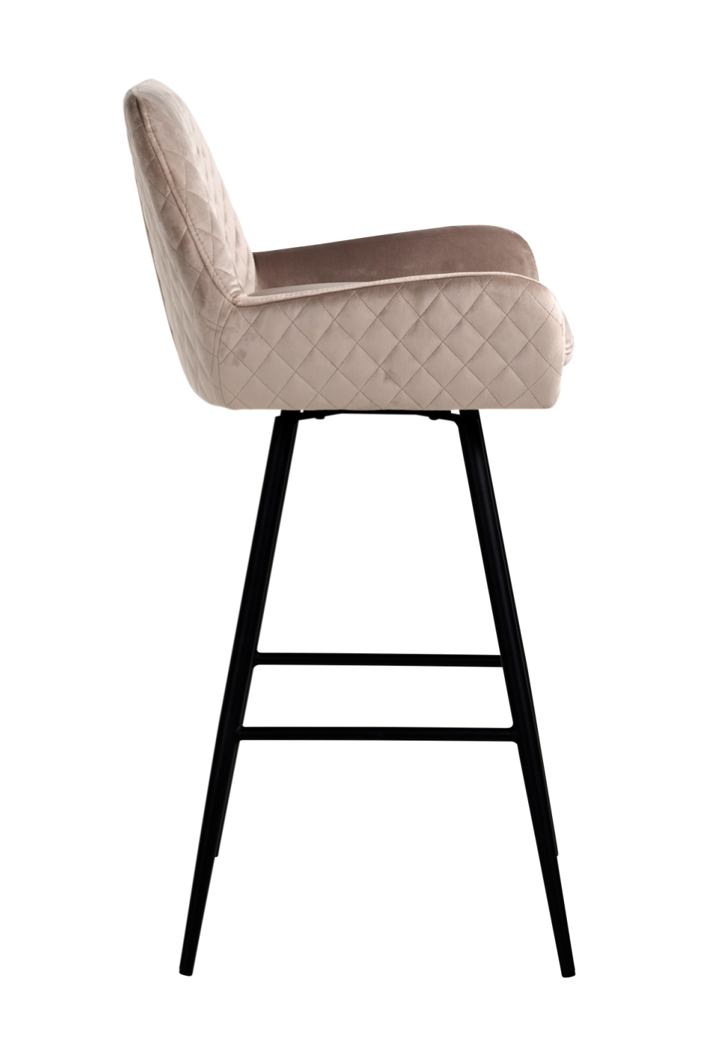 Khaki Velvet Rotatable Bar Stool | OROA Linsey | Oroa.com