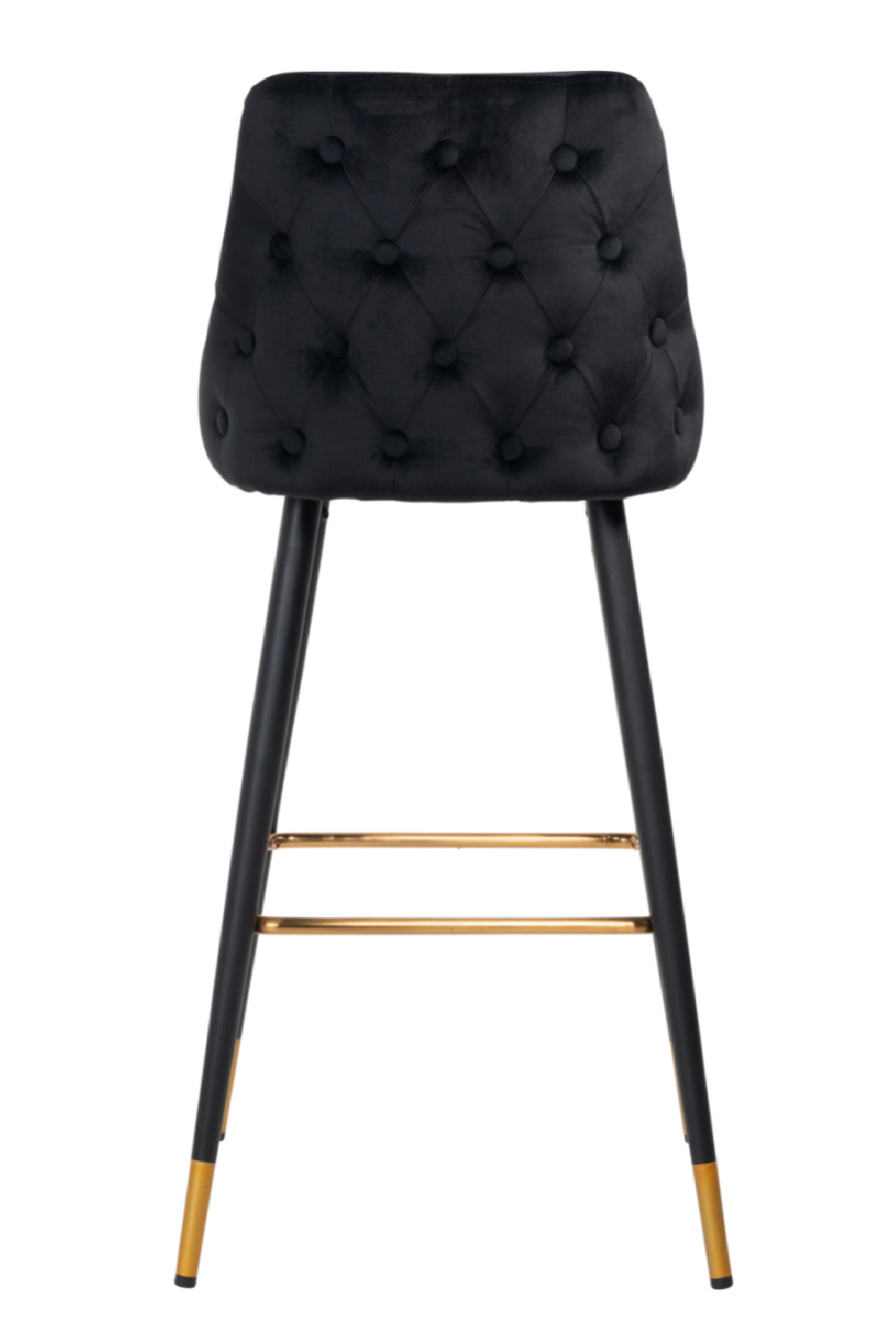 Black Velvet Gold Accent Bar Stool | OROA Imani | OROA