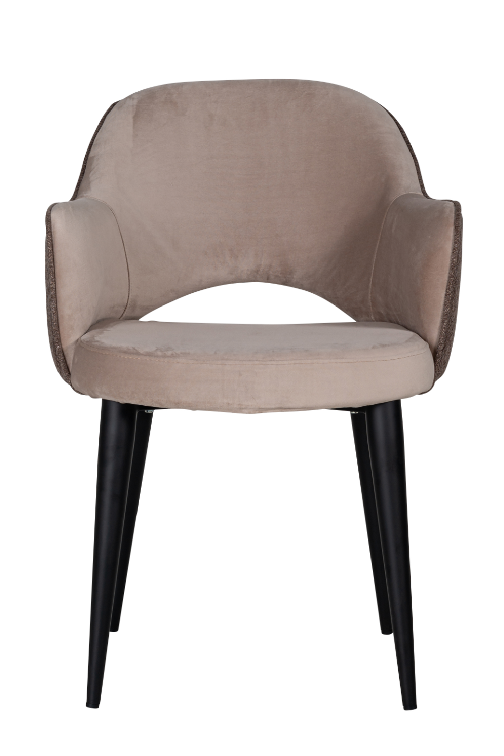 Khaki Cut-Out Back Dining Armchair | OROA Giovanna | Oroa.com