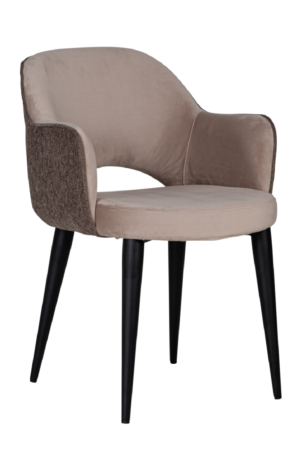 Khaki Cut-Out Back Dining Armchair | OROA Giovanna | Oroa.com