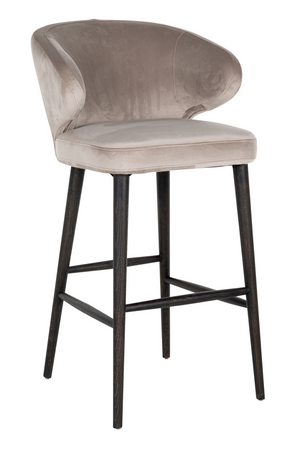 Modern Velvet Bar Stool | Richmond Interiors Indigo | Oroa.com