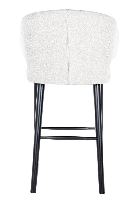 White Bouclé Bar Stool | Richmond Interiors Indigo | OROA.com