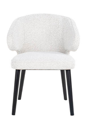 White Bouclé Modern Dining Chair | Richmond Interiors Indigo | OROA