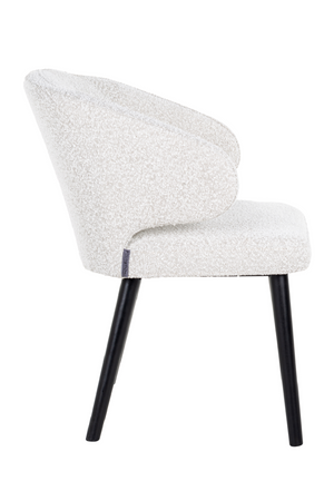 White Bouclé Modern Dining Chair | Richmond Interiors Indigo | OROA