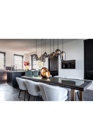 White Bouclé Modern Dining Chair | Richmond Interiors Indigo | OROA