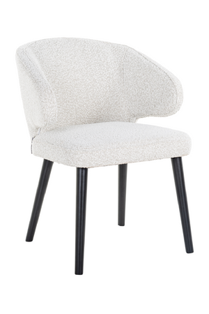 White Bouclé Modern Dining Chair | Richmond Interiors Indigo | OROA