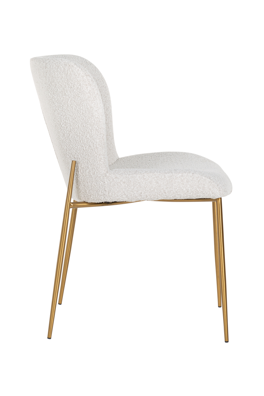 White Bouclé Contemporary Dining Chair | OROA Odessa | OROA.com