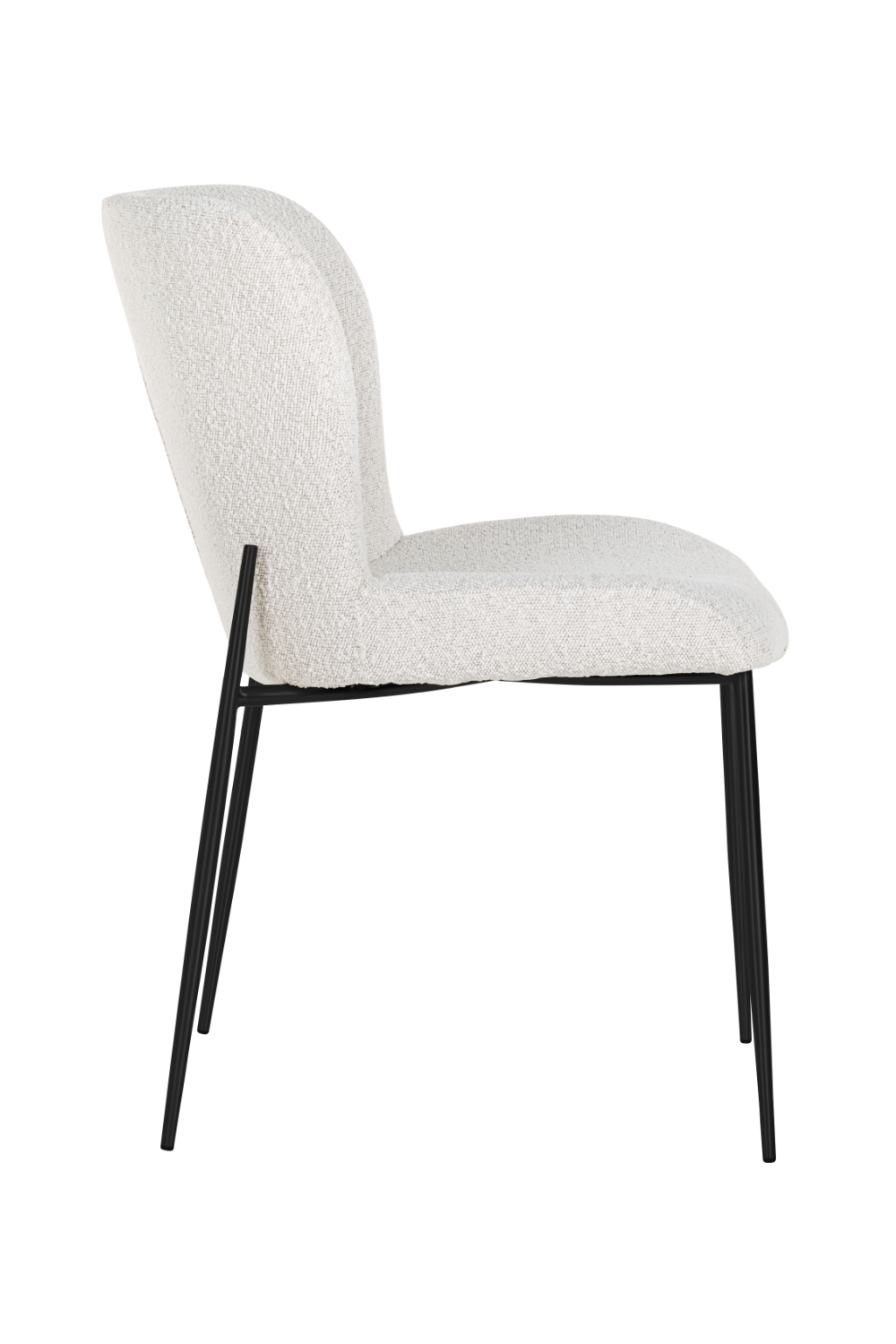 Minimalist White Bouclé Chair | OROA Darby | OROA.com