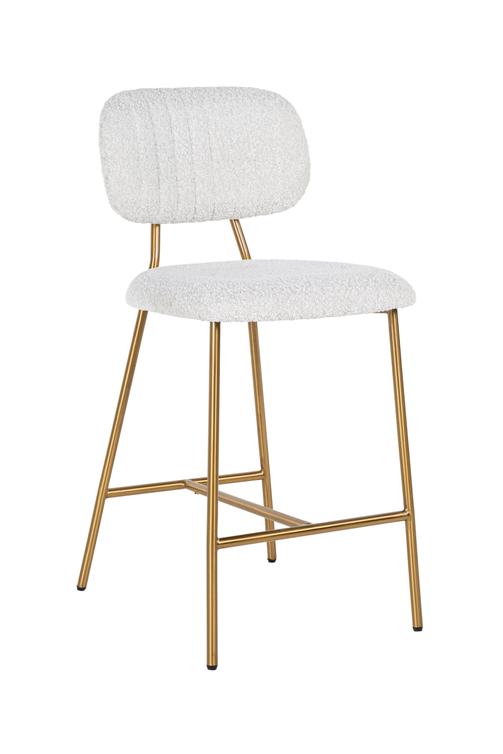 White Bouclé Counter Stool | OROA Xenia | Oroa.com