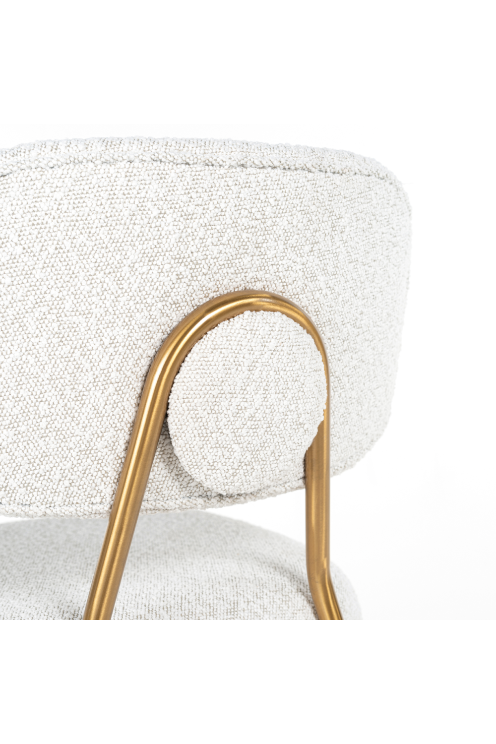 White Bouclé Counter Stool | OROA Xenia | Oroa.com