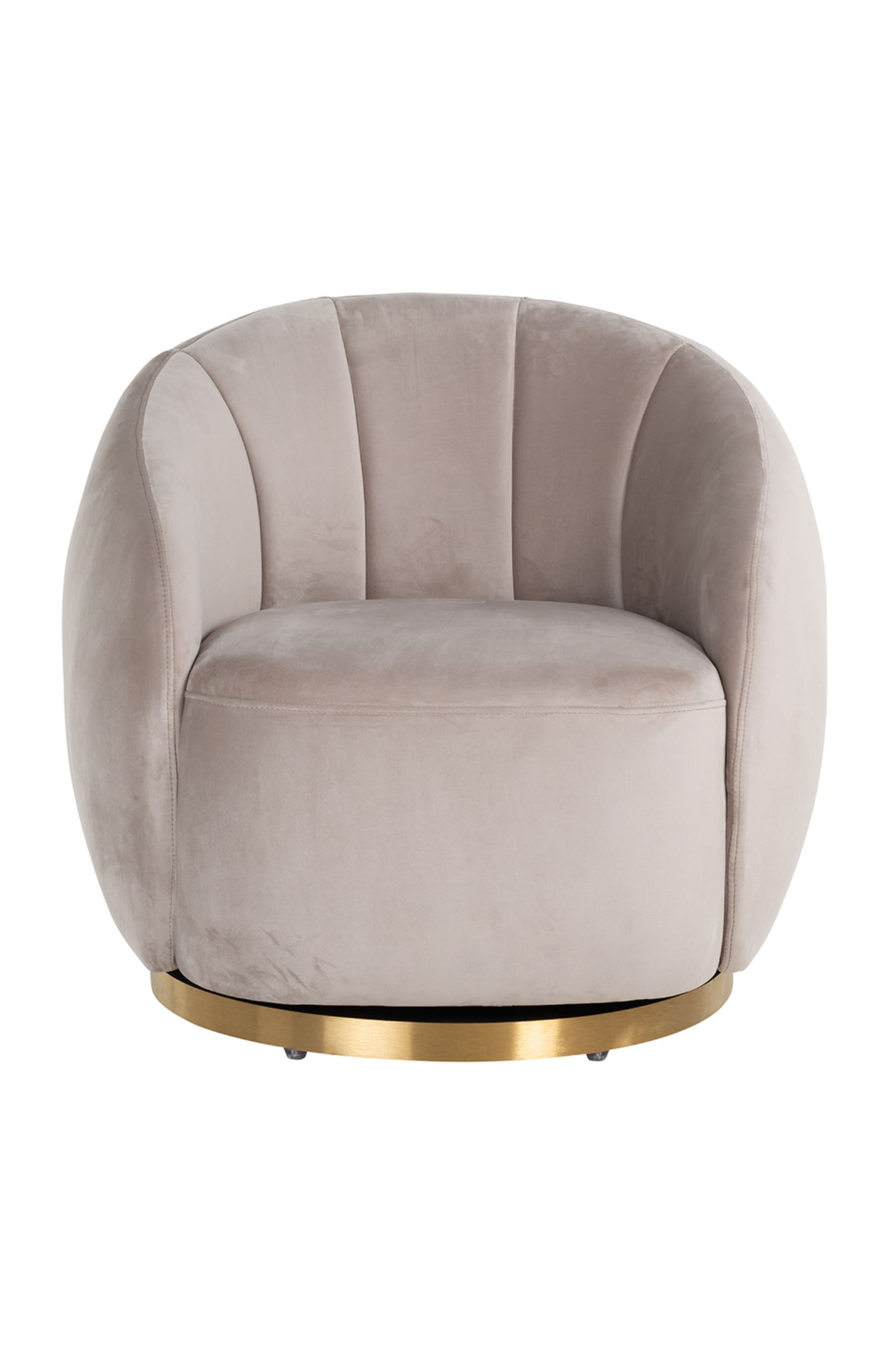 Round Velvet Swivel Easy Chair | OROA Jago | Oroa.com