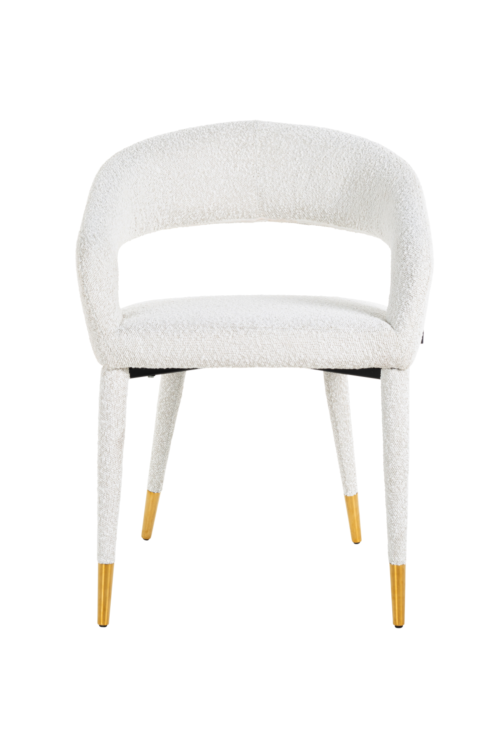 White Bouclé Urban Modern Armchair | OROA Gia | OROA.com