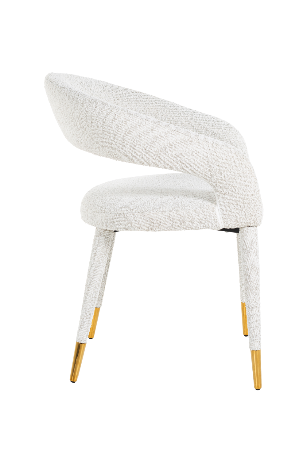 White Bouclé Urban Modern Armchair | OROA Gia | OROA.com