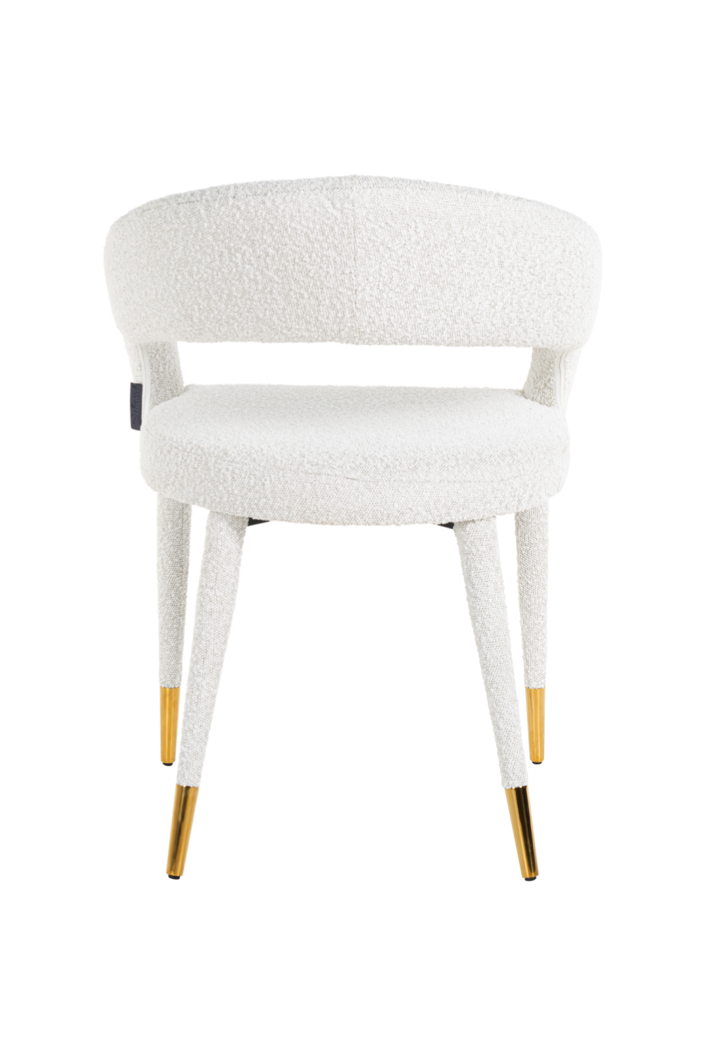 White Bouclé Urban Modern Armchair | OROA Gia | OROA.com