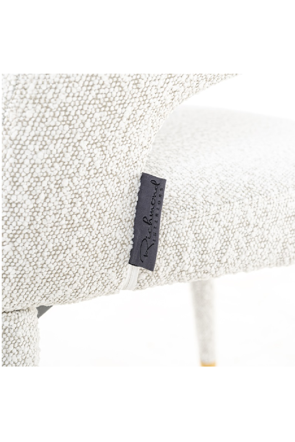 White Bouclé Urban Modern Armchair | OROA Gia | OROA.com