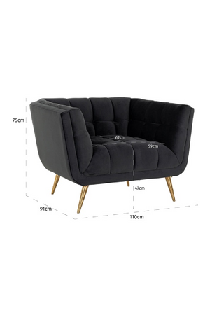 Channel-Tufted Lounge Chair | Richmond Interiors Huxley | Oroa.com