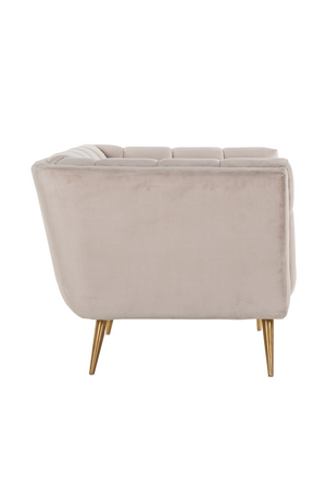 Khaki Velvet Box Armchair | Richmond Interiors Huxley | OROA