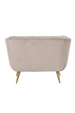 Khaki Velvet Box Armchair | Richmond Interiors Huxley | OROA