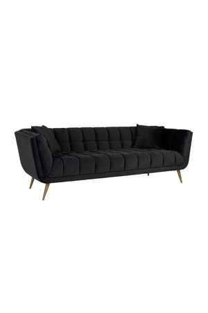 Anthracite Velvet Channel Stitched Sofa | OROA Huxley | OROA