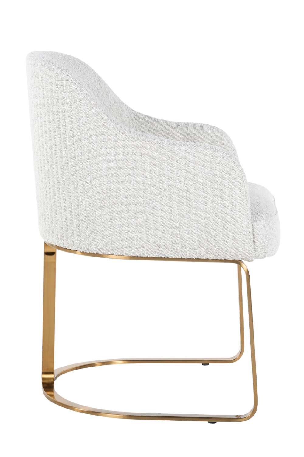 White Bouclé Modern Dining Chair | OROA Hadley | Oroa.com