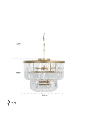 Cascading Crystal Hanging Lamp | Richmond Interiors Romy | OROA.com