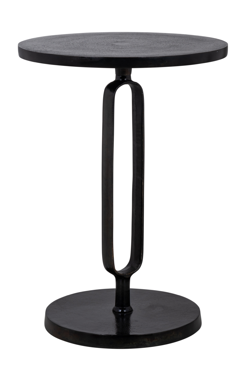 Black Aluminum Modern End Table | OROA Valerio 40Ø | Oroa.com