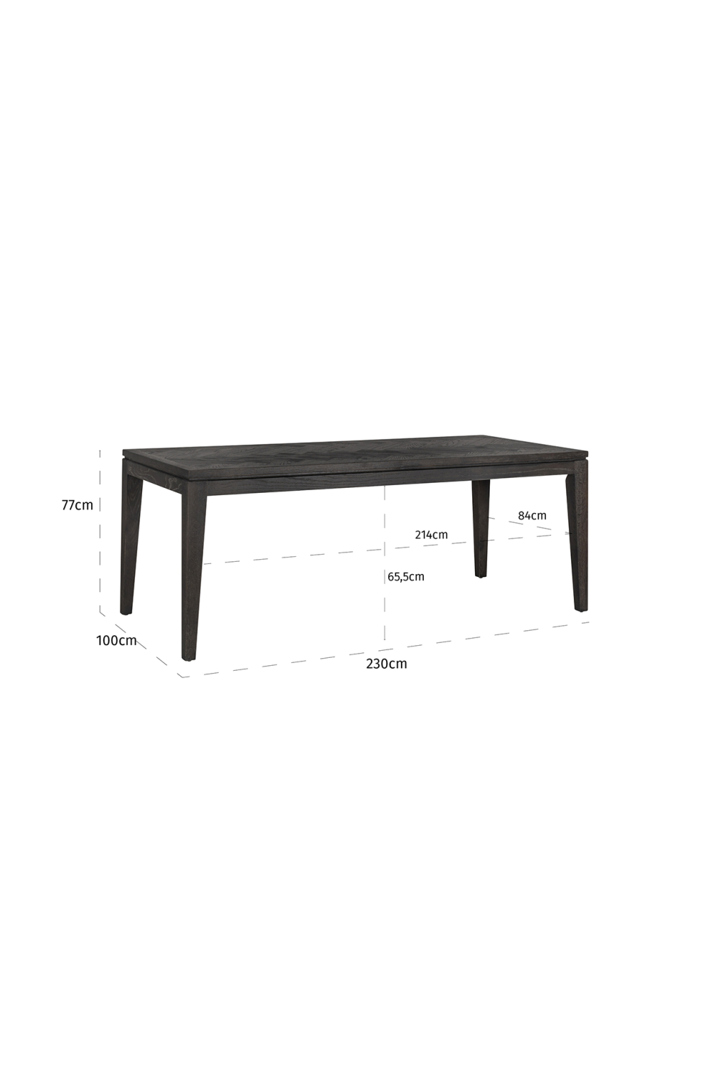 Rectangular Oak Dining Table | OROA Blackbone | OROA.com