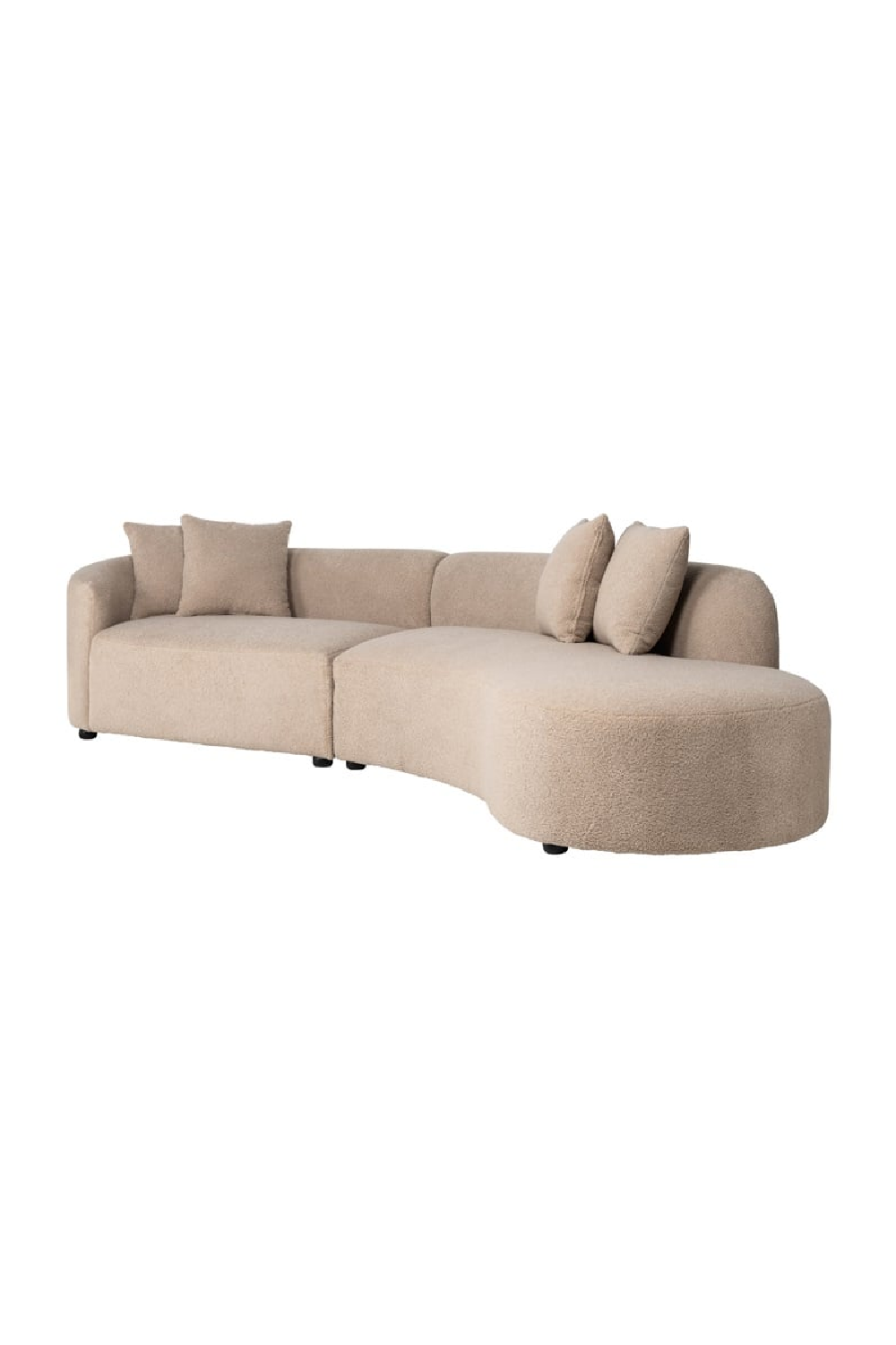 Brown Curve Upholstered Sofa | OROA Grayson | Oroa.com