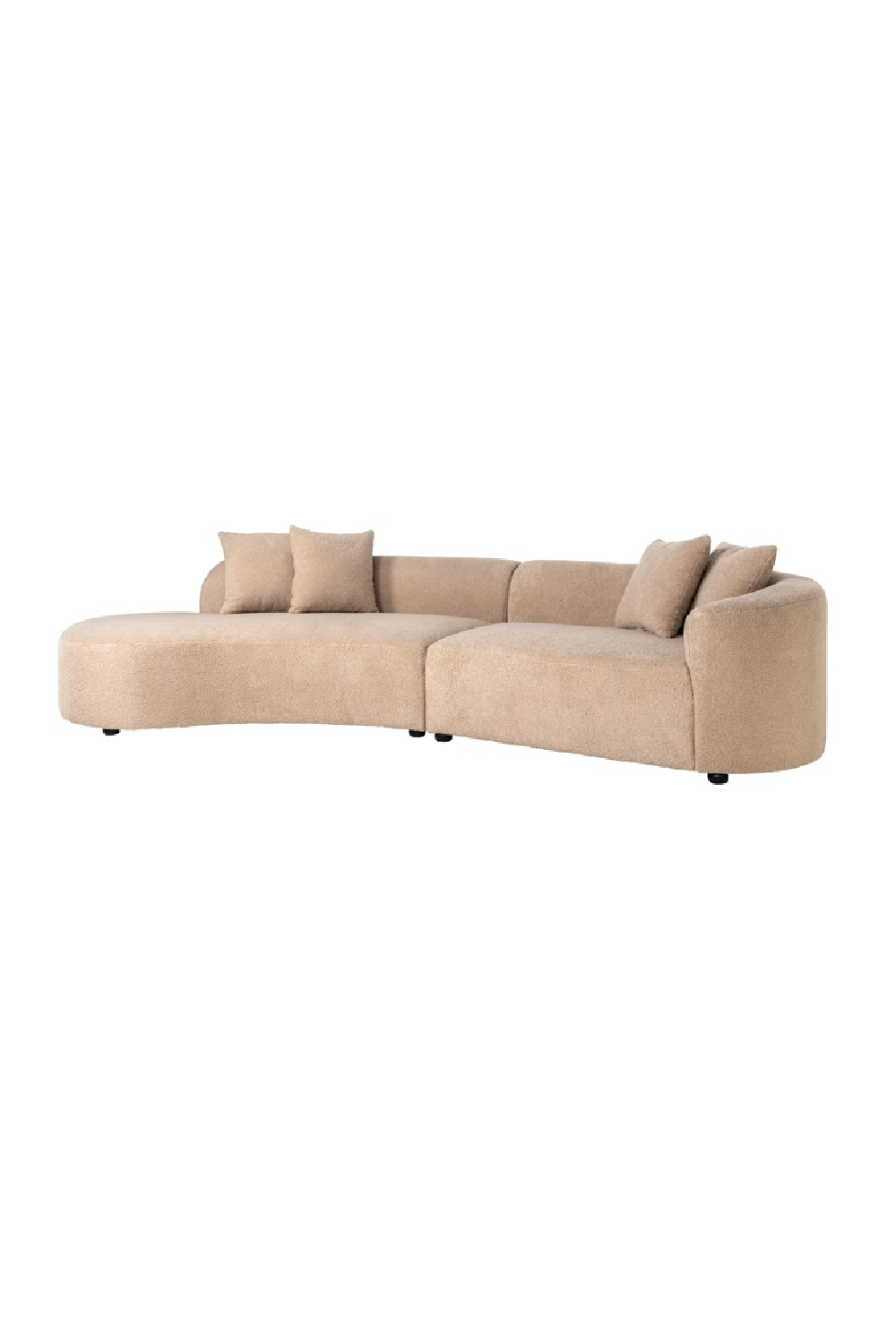 Brown Curve Upholstered Sofa | OROA Grayson | Oroa.com