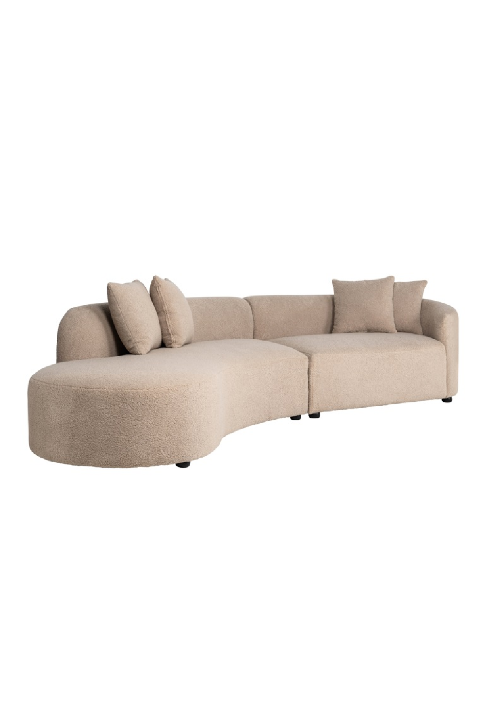 Brown Curve Upholstered Sofa | OROA Grayson | Oroa.com