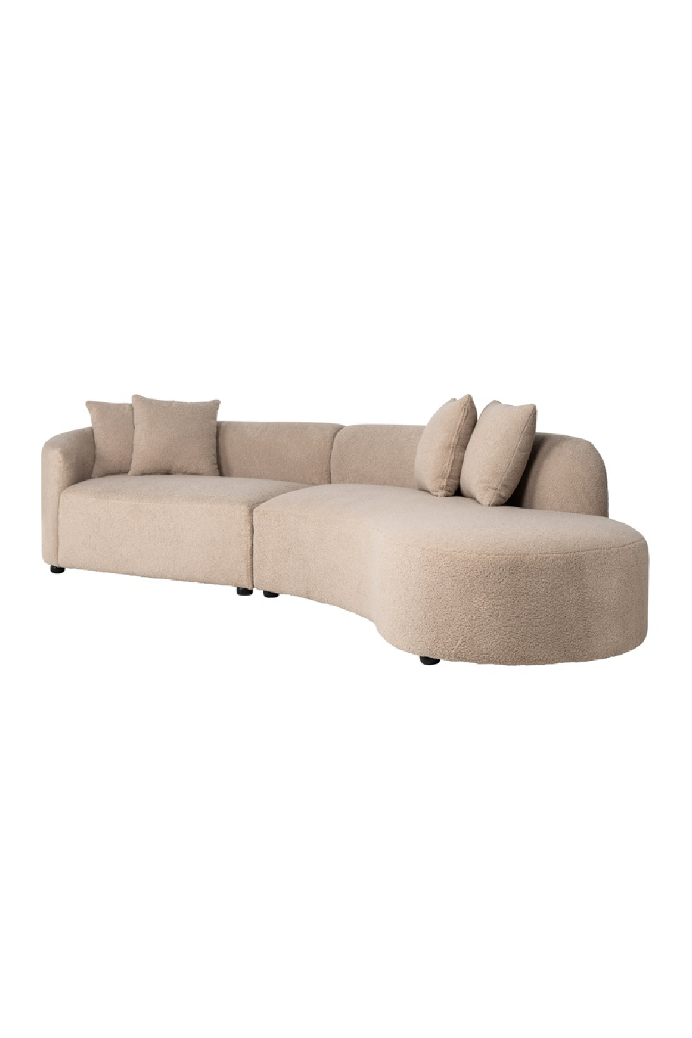 Brown Curve Upholstered Sofa | OROA Grayson | Oroa.com