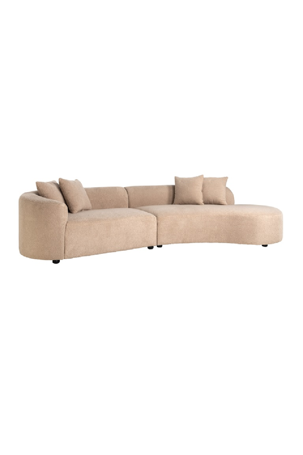 Brown Curve Upholstered Sofa | OROA Grayson | Oroa.com