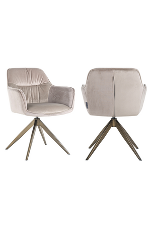 Upholstered Quadropod Swivel Chair | Richmond Interiors Aline | OROA.com