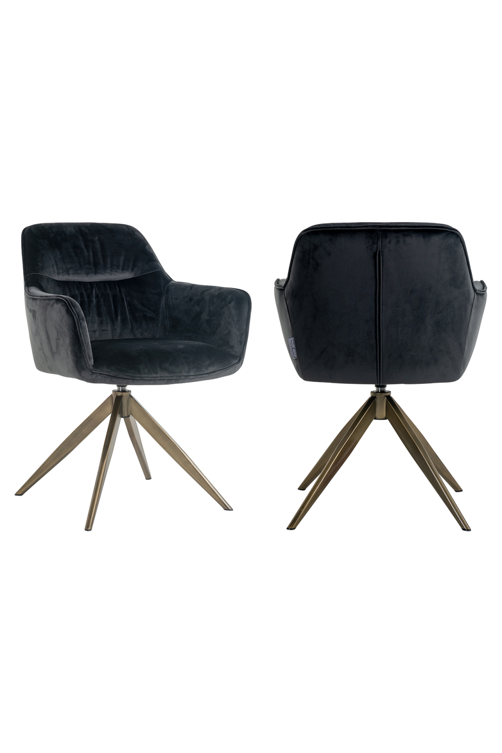 Velvet Quadruped Swivel Chair | OROA Aline | OROA.com