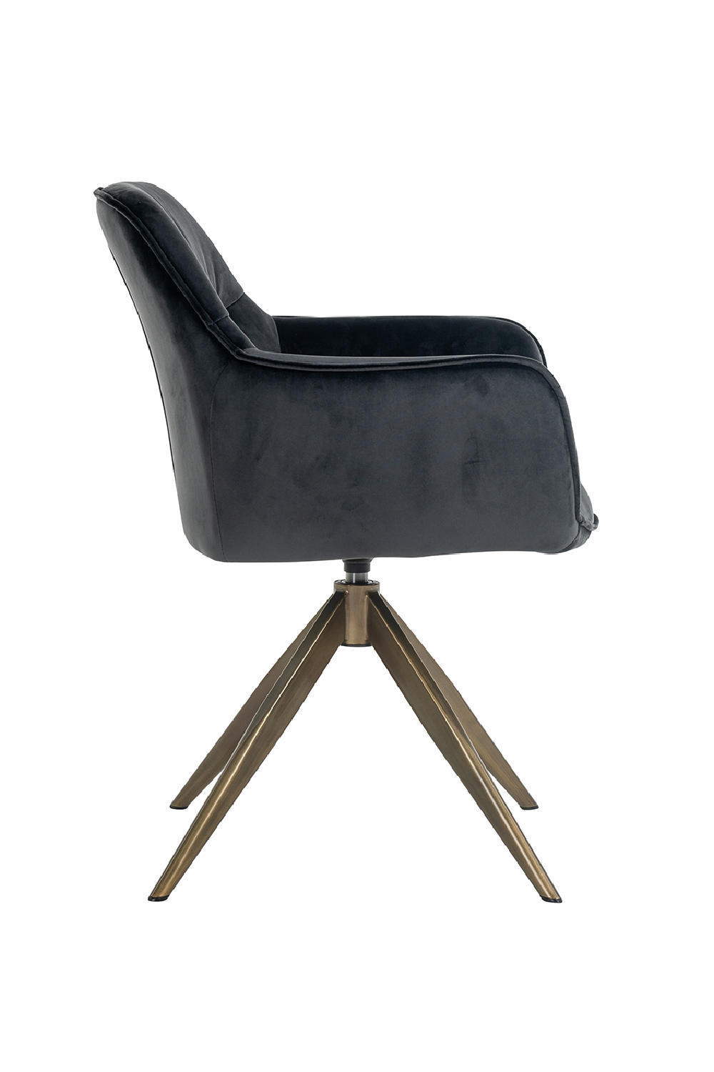 Velvet Quadruped Swivel Chair | OROA Aline | OROA.com