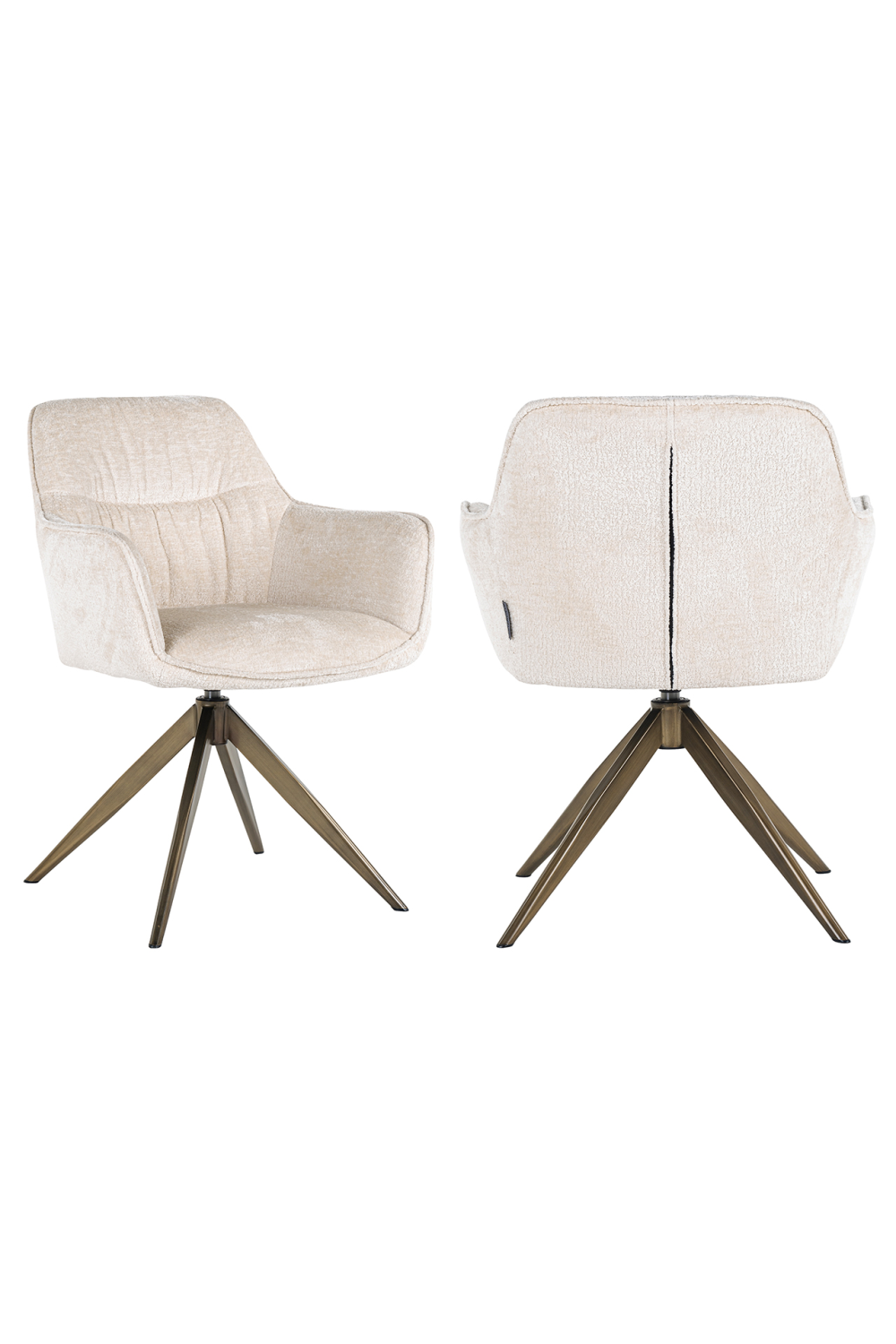 Upholstered Quadropod Swivel Chair | OROA Aline | OROA.com