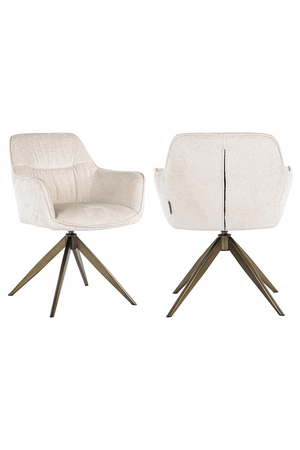 Upholstered Quadropod Swivel Chair | Richmond Interiors Aline | OROA.com