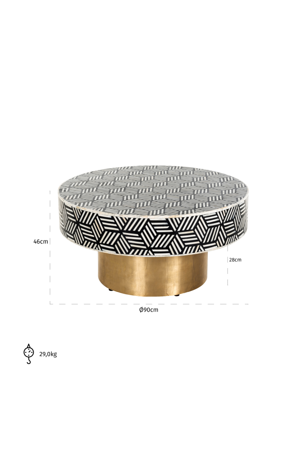 Round Contemporary Coffee Table | OROA Bliss | OROA.com