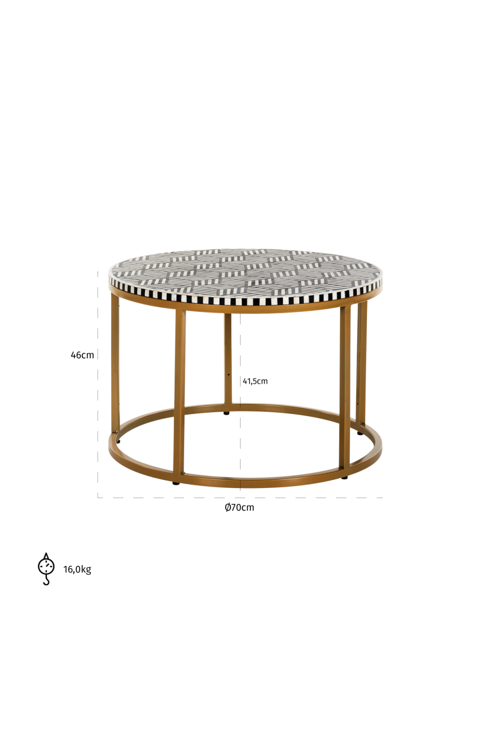 Round Patterned Coffee Table | OROA Bliss | Oroa.com