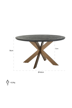 Brass Round Dining Table | Richmond Interiors Blackbone | Oroa.com