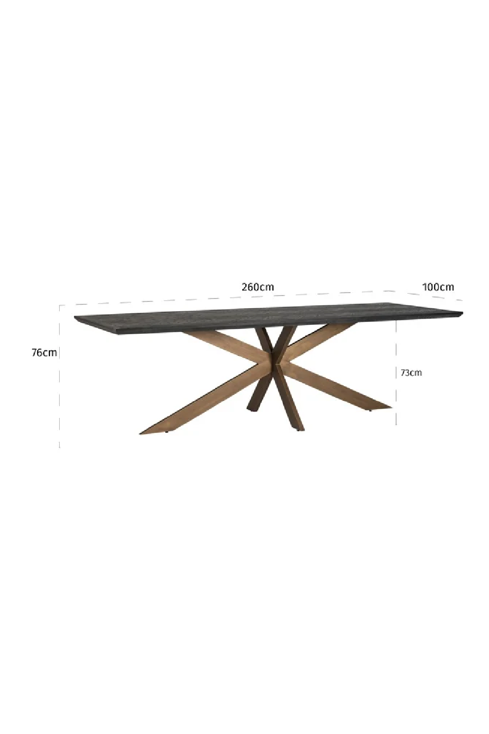 Black Rustic Dining Table | OROA Blackbone | Oroa.com