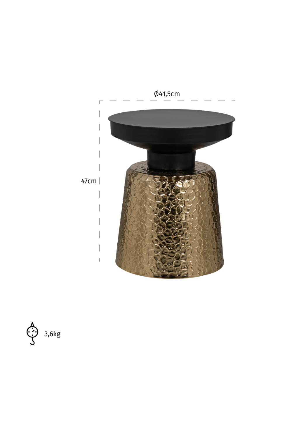 Modern Industrial End Table | Richmond Interiors Freddie | Oroa.com