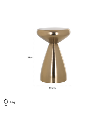 Gold Pedestal End Table | Richmond Interiors Arlo | Oroa.com